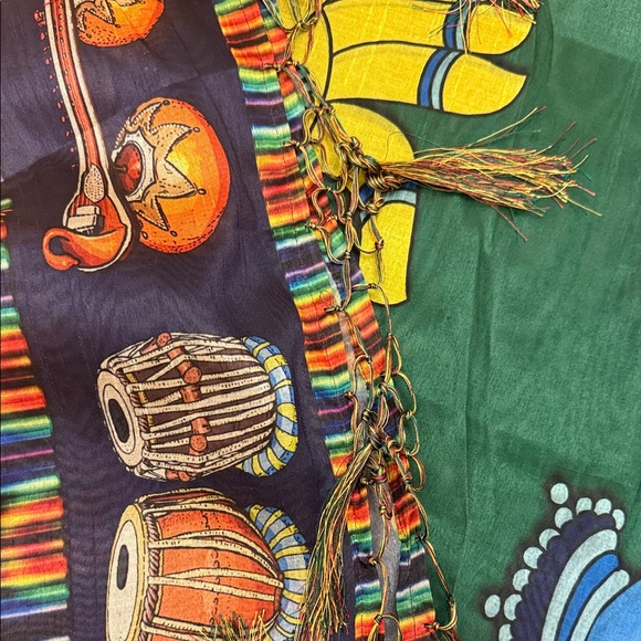 Colorful Handcrafted Scarf with Unique Patterns - Picture 3 of 4